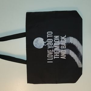 NEW- Tote bag Shoulder bag- "I LOVE YOU TO THE MOON AND BACK"